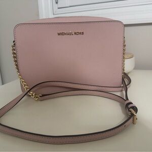Michael Kors Blush Crossbody Bag with Gold Accents